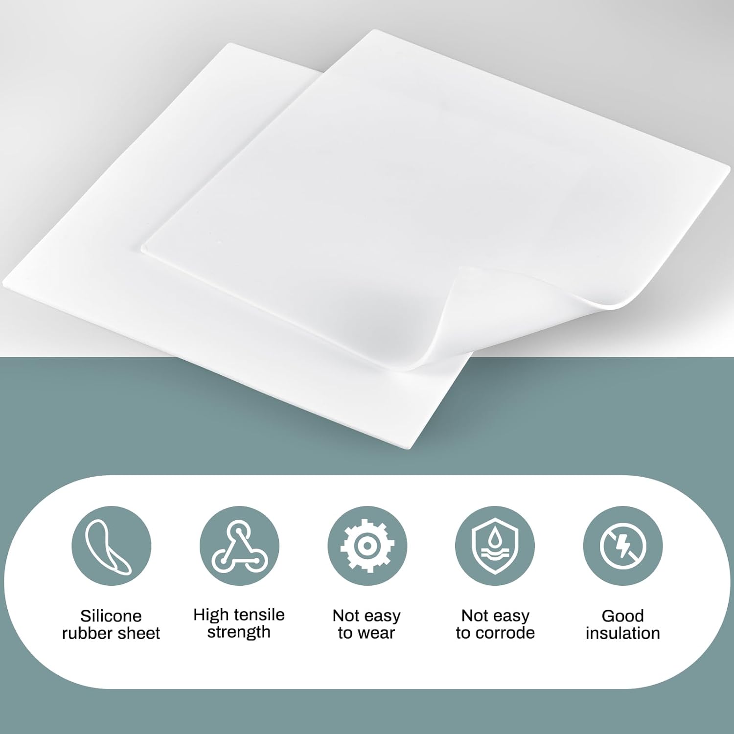 Silicone Rubber Sheet 12 x 12 Inch, 1/8 Inch White Rubber Pad, Heavy Duty Heat Resistant Rubber Gasket Material  - Paidu Suppliers