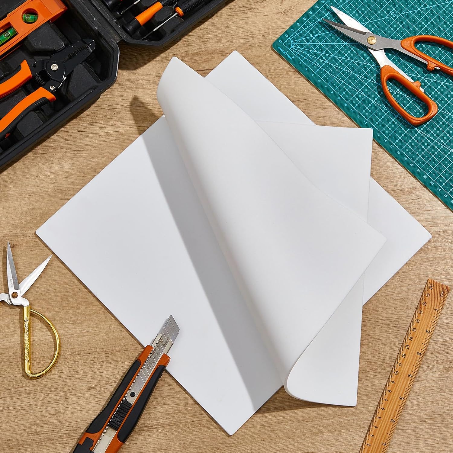 Silicone Rubber Sheet 12 x 12 Inch, 1/8 Inch White Rubber Pad, Heavy Duty Heat Resistant Rubber Gasket Material  - Paidu Suppliers