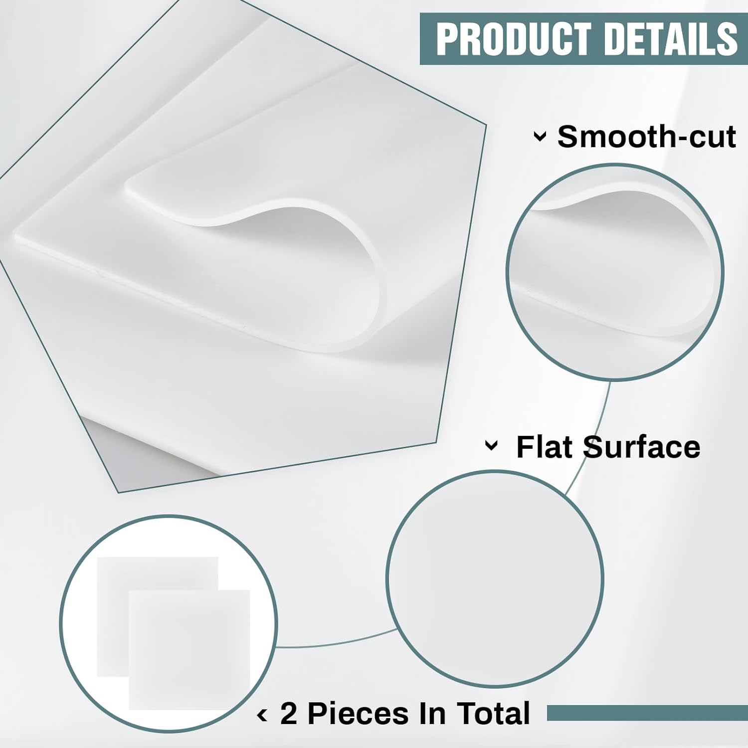 Silicone Rubber Sheet 12 x 12 Inch, 1/8 Inch White Rubber Pad, Heavy Duty Heat Resistant Rubber Gasket Material  - Paidu Suppliers